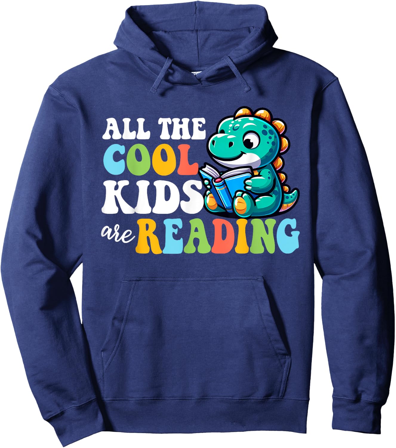 All The Cool Kids Are Reading Read Book Lover Boys Girls Hoodie - Hoodie | Navy