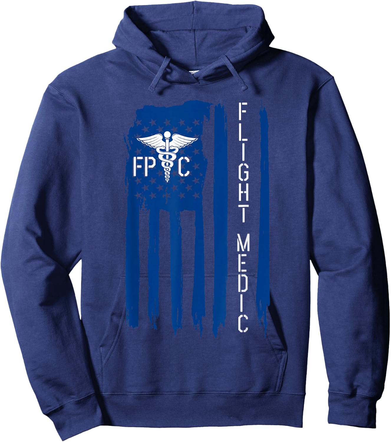 Flight Medic American Flag Flight Paramedic Emergency Nurse Hoodie - Hoodie | Navy