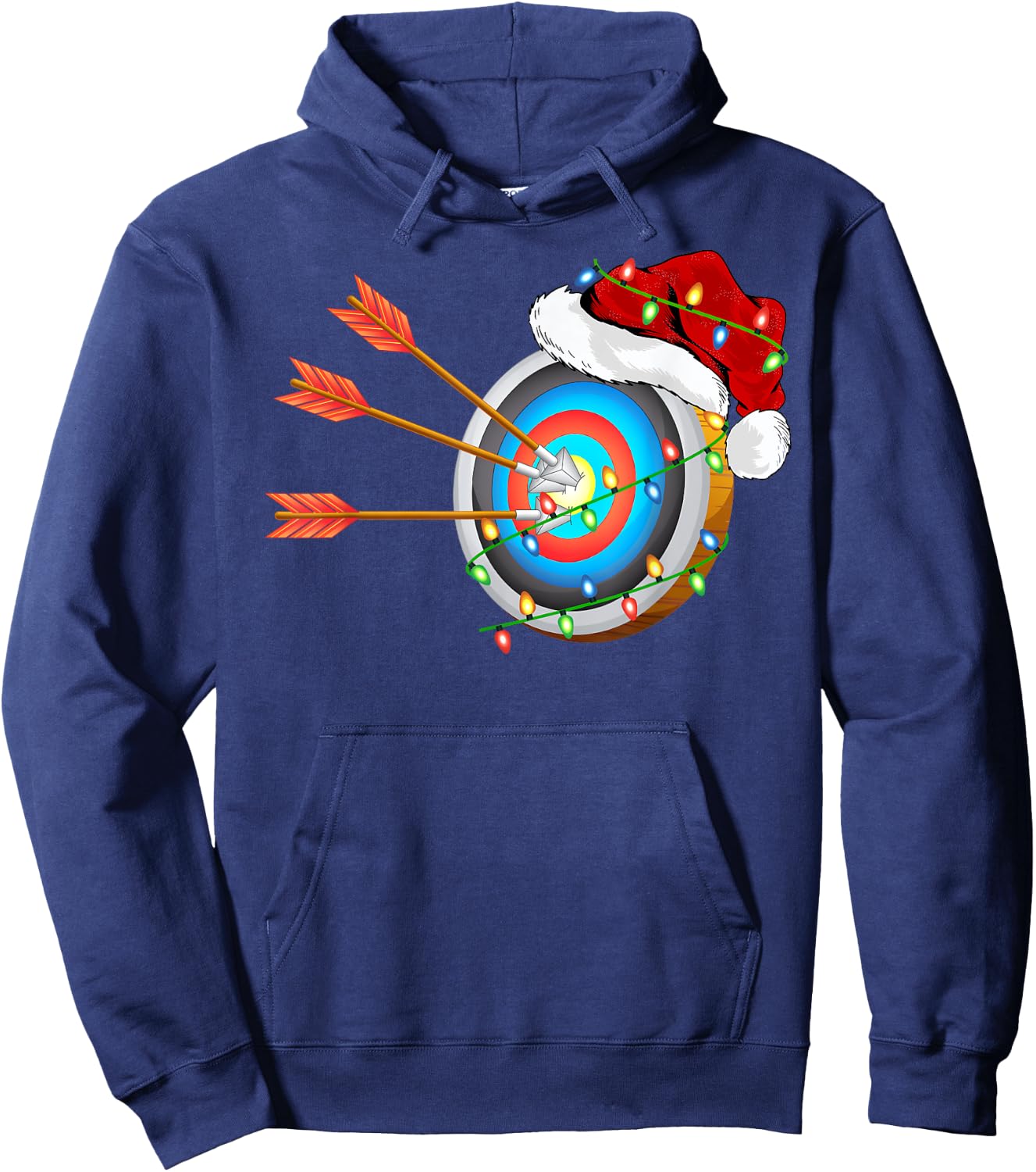 Archery Sports Lover Xmas Santa Hat Archery Christmas Hoodie - Hoodie | Navy