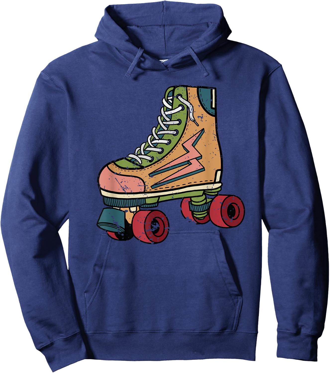 Roller Skating Art Men Women 80s Roller Derby Rollerskate Hoodie - Hoodie | Navy