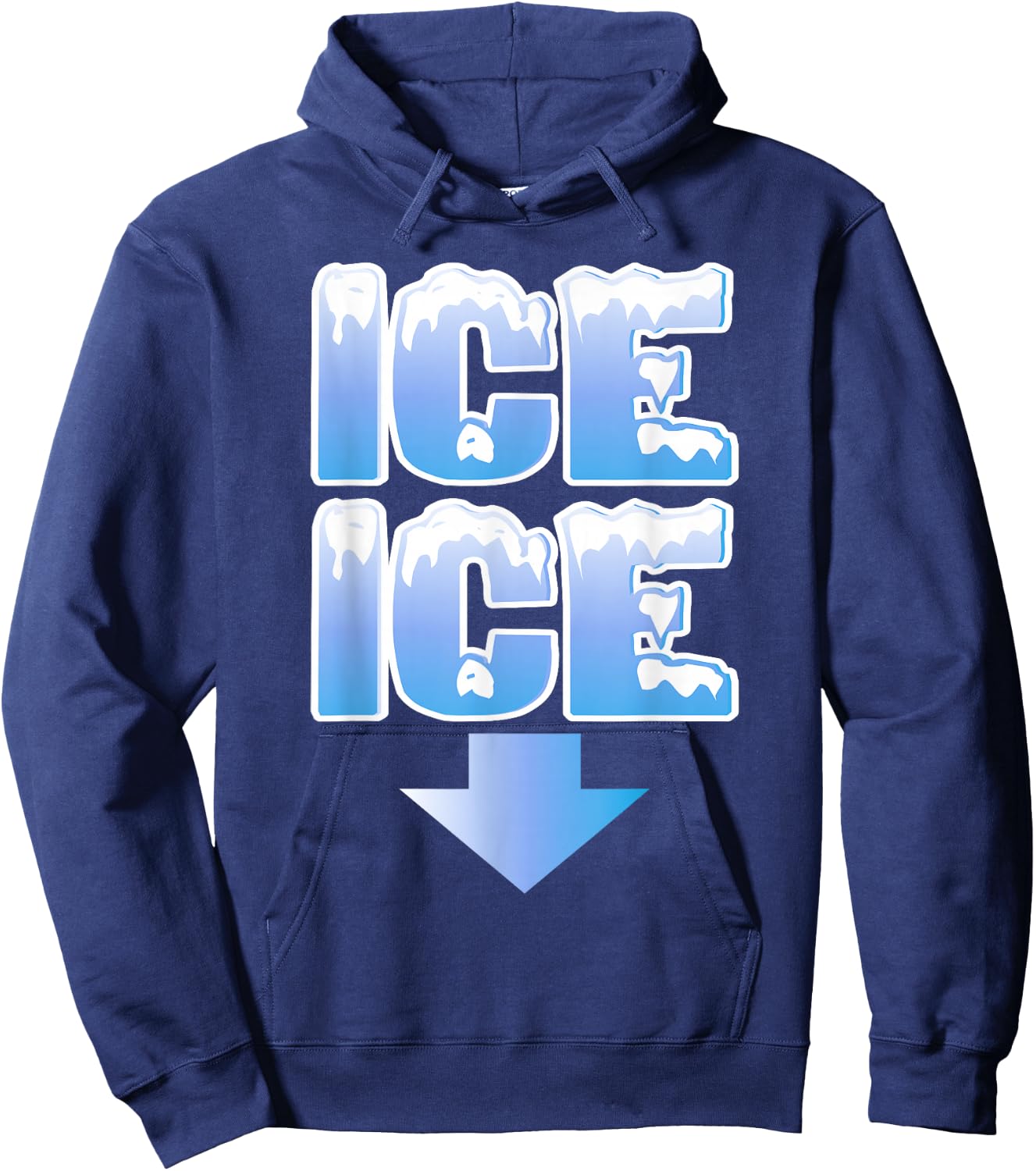 Ice Ice Arrow Pregnancy and Baby Announcement Winter Shirt Hoodie - Hoodie | Navy