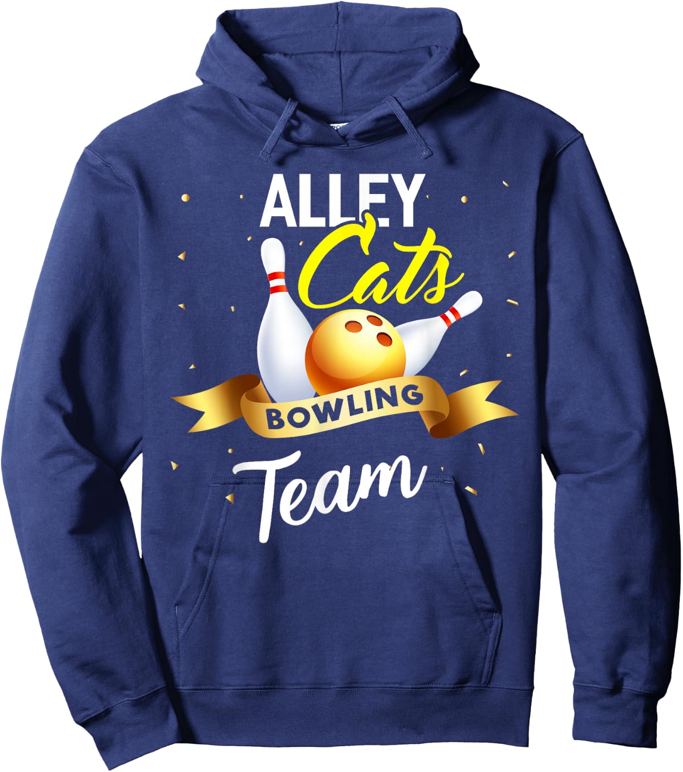 Alley Cat Bowling Shirt Funny Bowler Bowling Hoodie - Hoodie | Navy