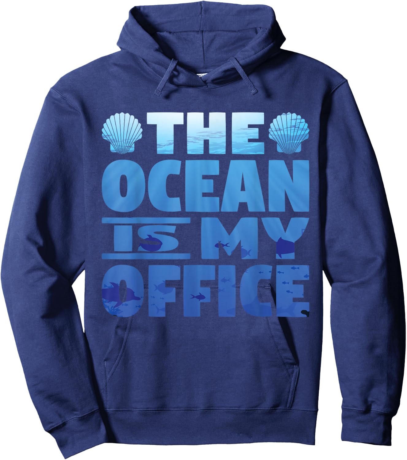 The Ocean Is My Office Marine Biology Scuba Diver Hoodie - Hoodie | Navy
