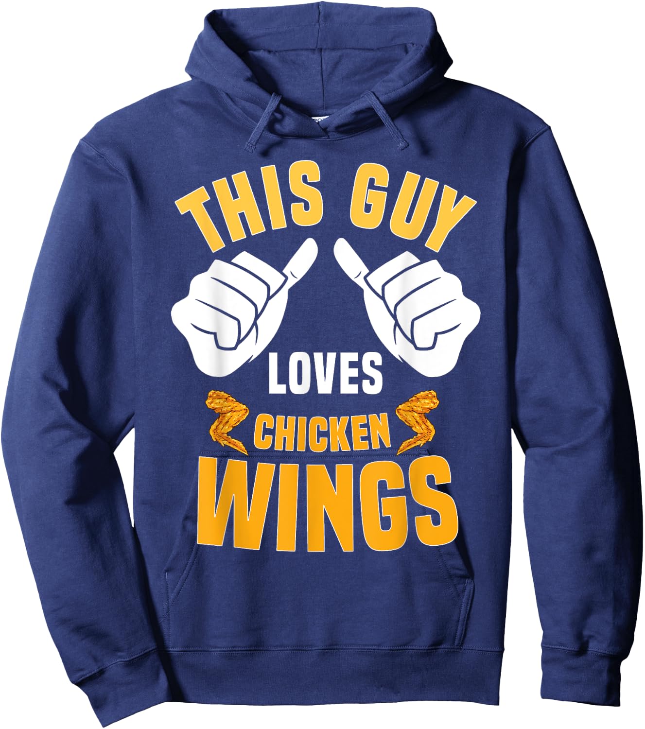 Funny Chicken Wings Lover Saying Hot Wing Hoodie - Hoodie | Navy