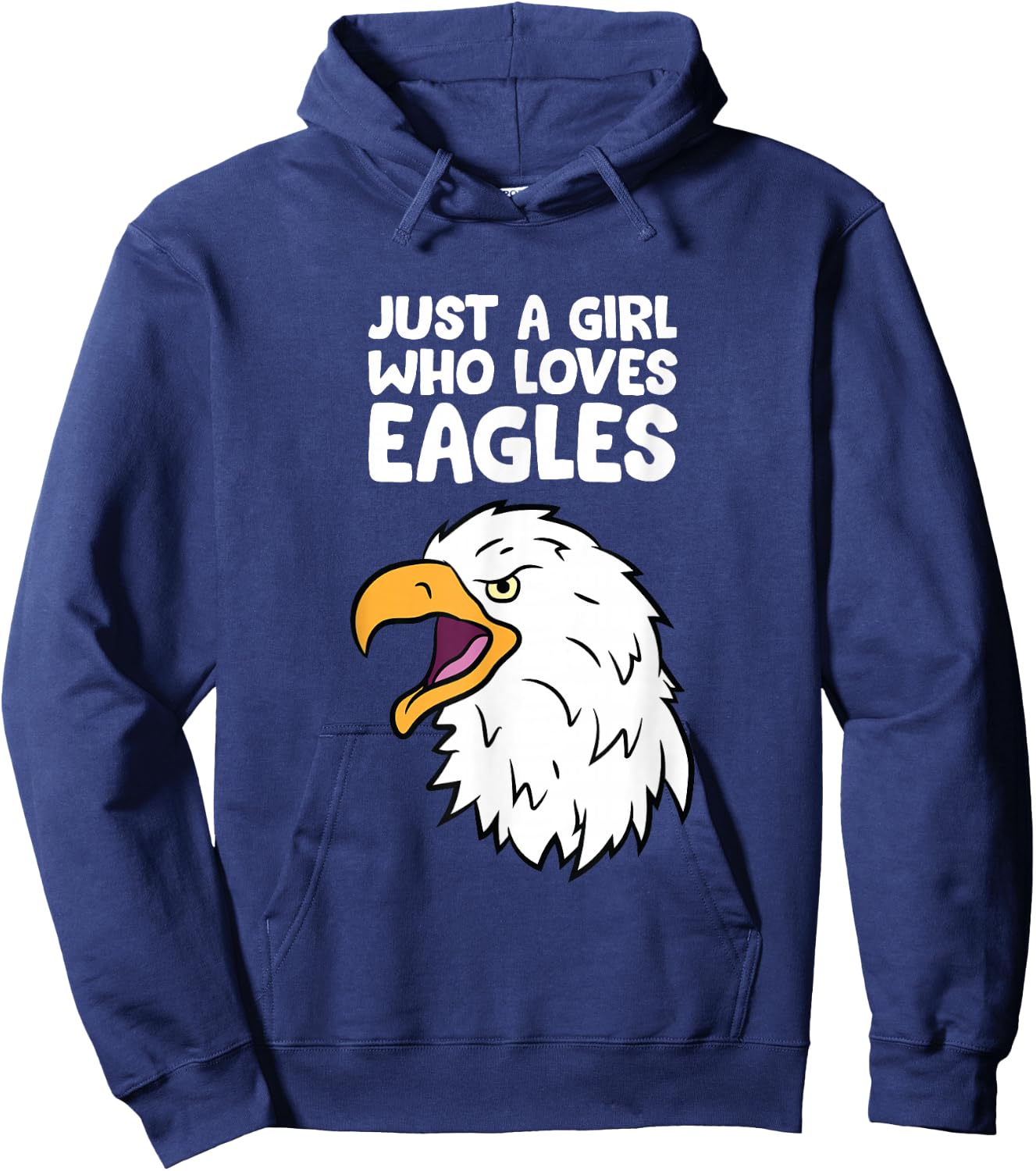 Just a Girl Who Loves Eagles Hoodie - Hoodie | Navy