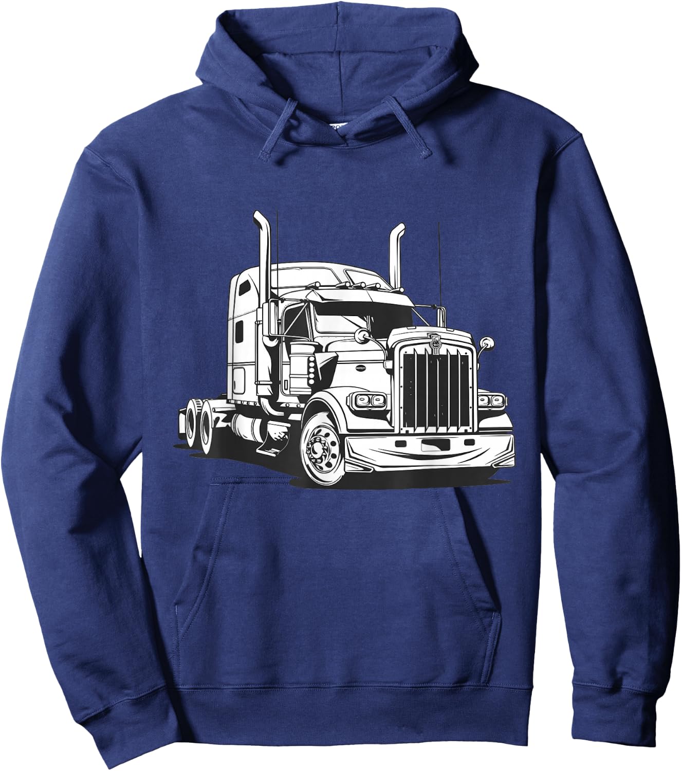 Semi Truck Driver Hoodie - Hoodie | Navy