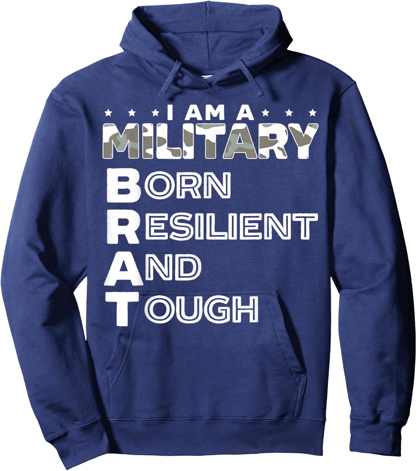I Am A Military Brat Veteran Soldier Military Child Month Hoodie - Hoodie | Navy