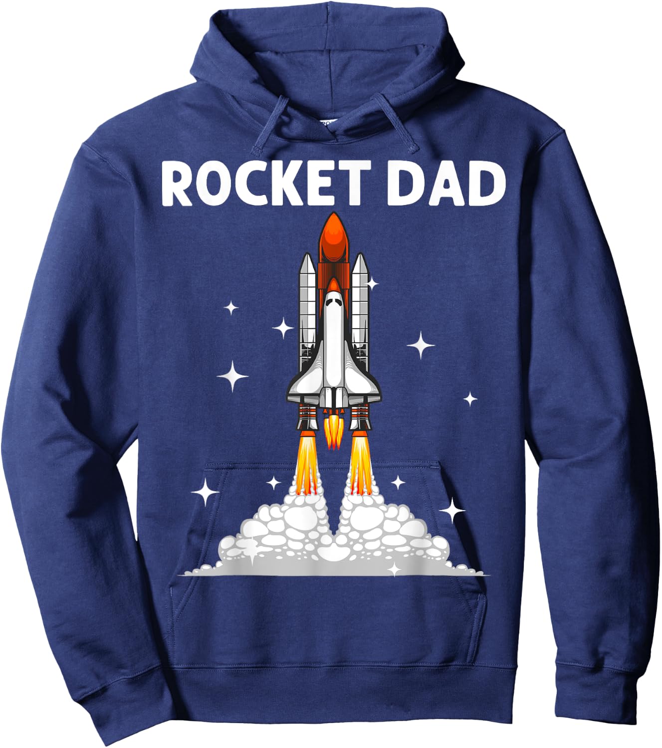 Cool Rocket Design For Dad Father Space Rocket Ship Vehicle Hoodie - Hoodie | Navy
