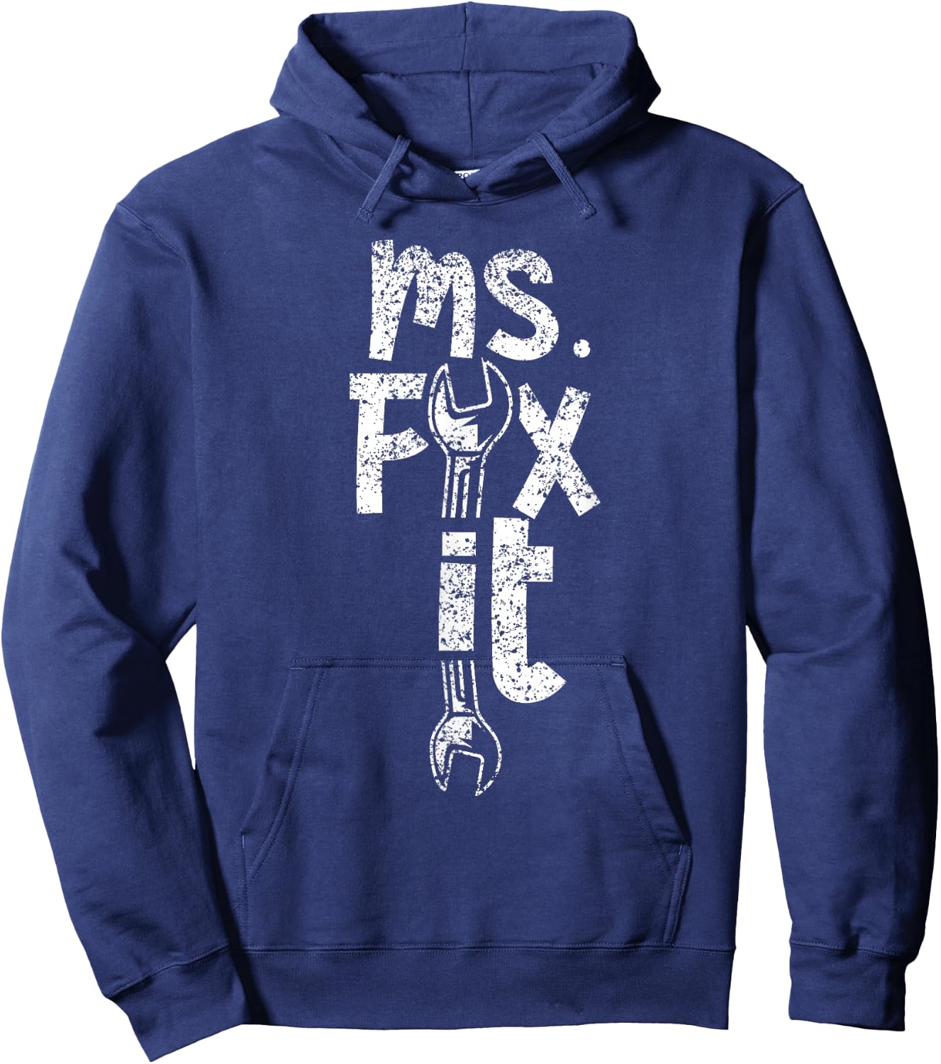 Ms Fix It Overhaul Repair Fixing Handyman Hoodie - Hoodie | Navy