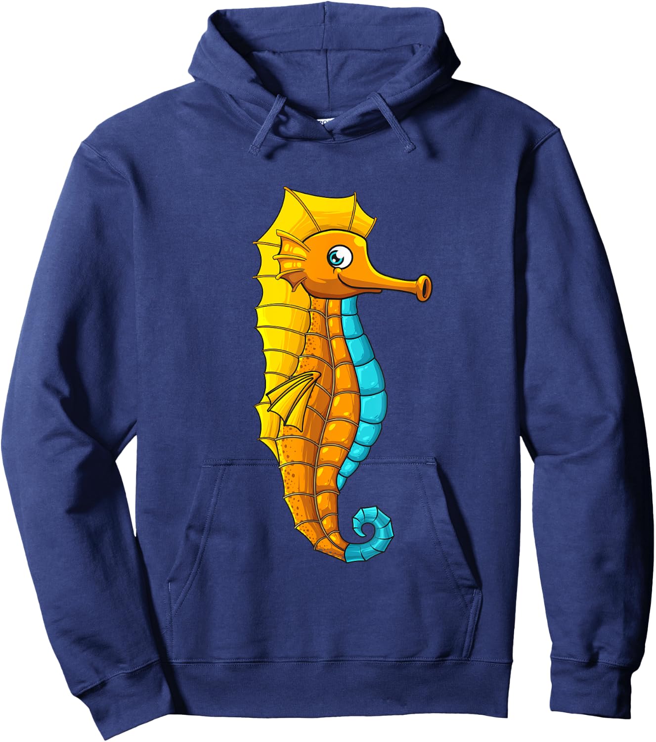 Cute Seahorse Art Women Seahorse Sea Animal Lovers Hoodie - Hoodie | Navy