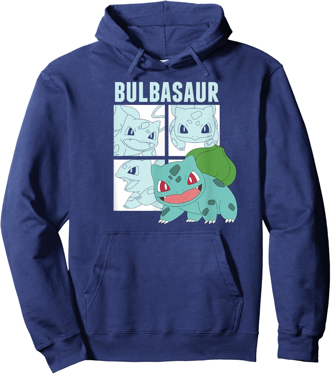 Pokémon - Bulbasaur Squares Hoodie - Hoodie | Navy