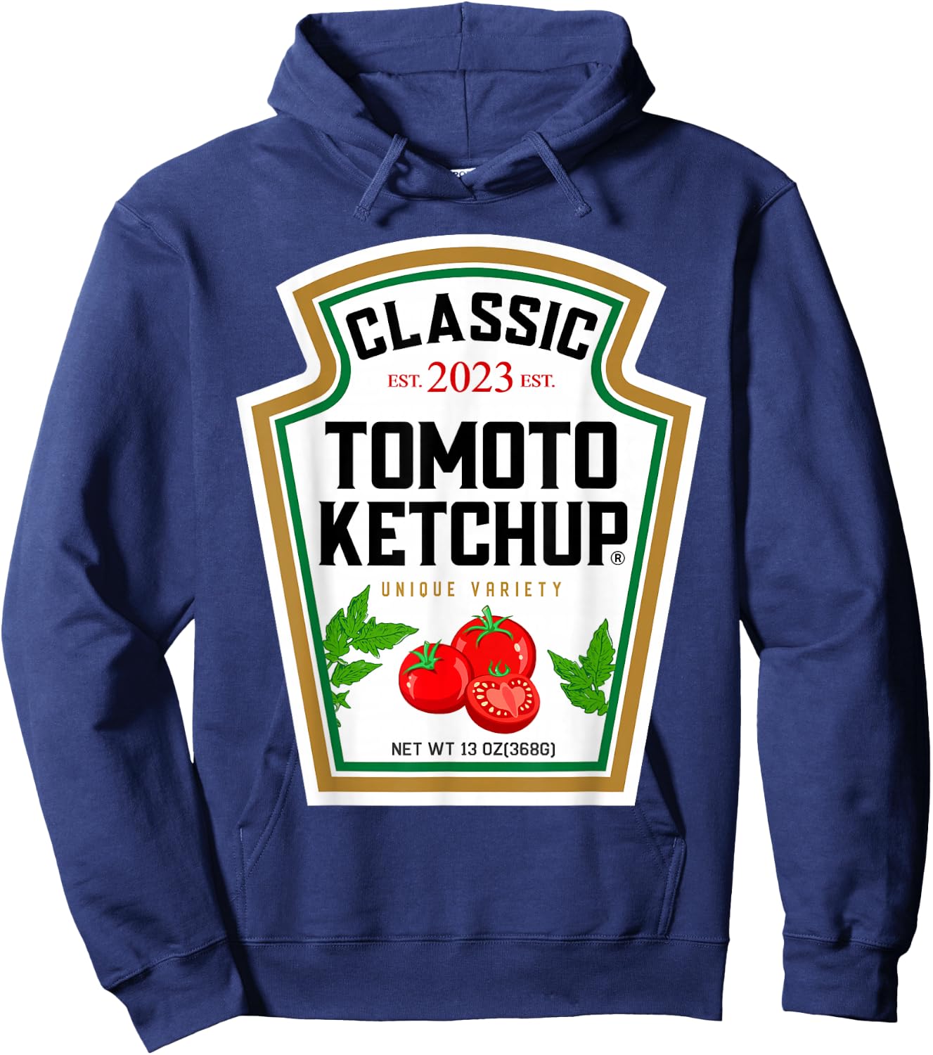 Red Ketchup DIY Costume Matching Couples Groups Halloween Hoodie - Hoodie | Navy