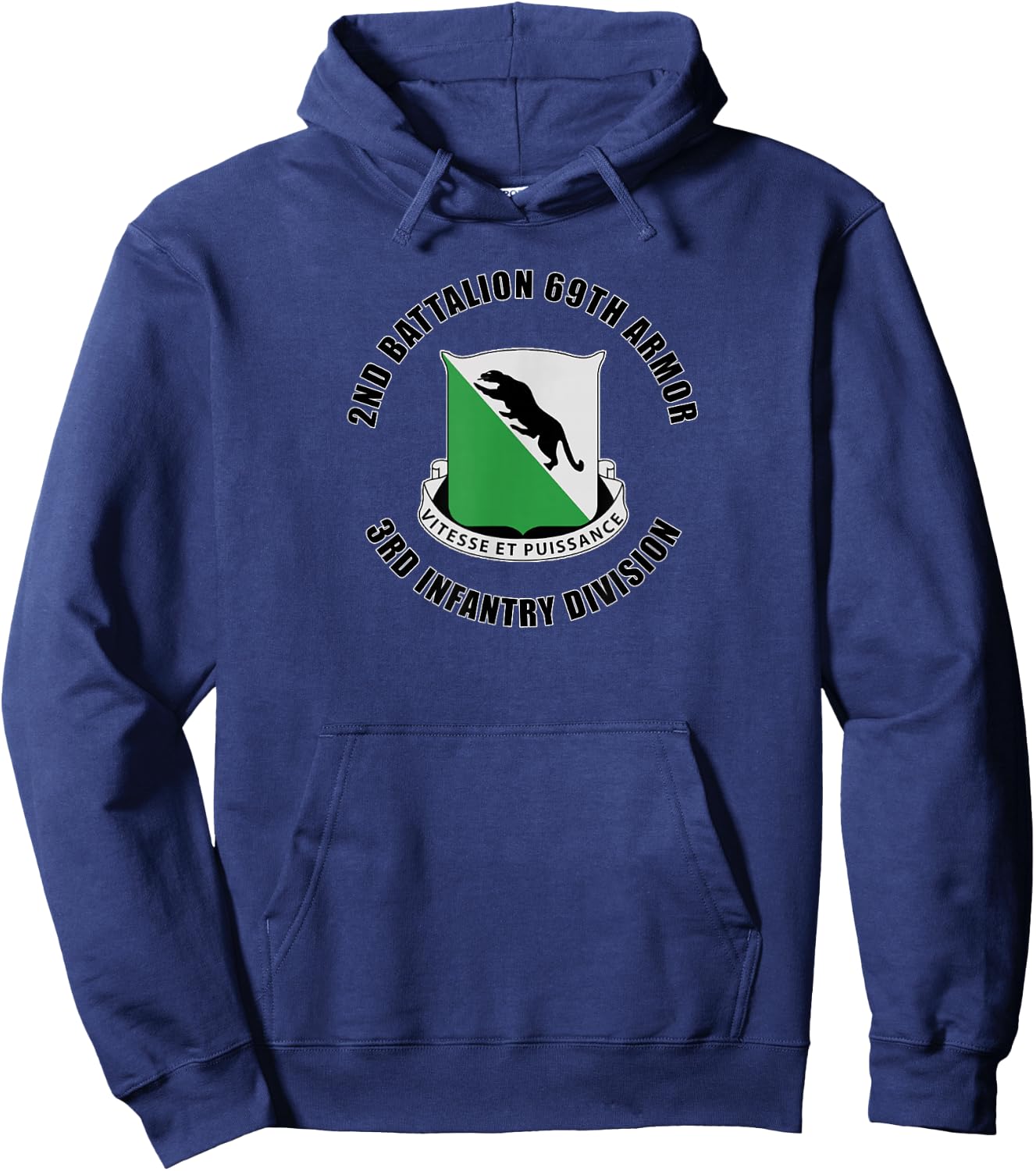 2nd Battalion 69th Armor 3rd Infantry Division Veteran Gift Hoodie - Hoodie | Navy