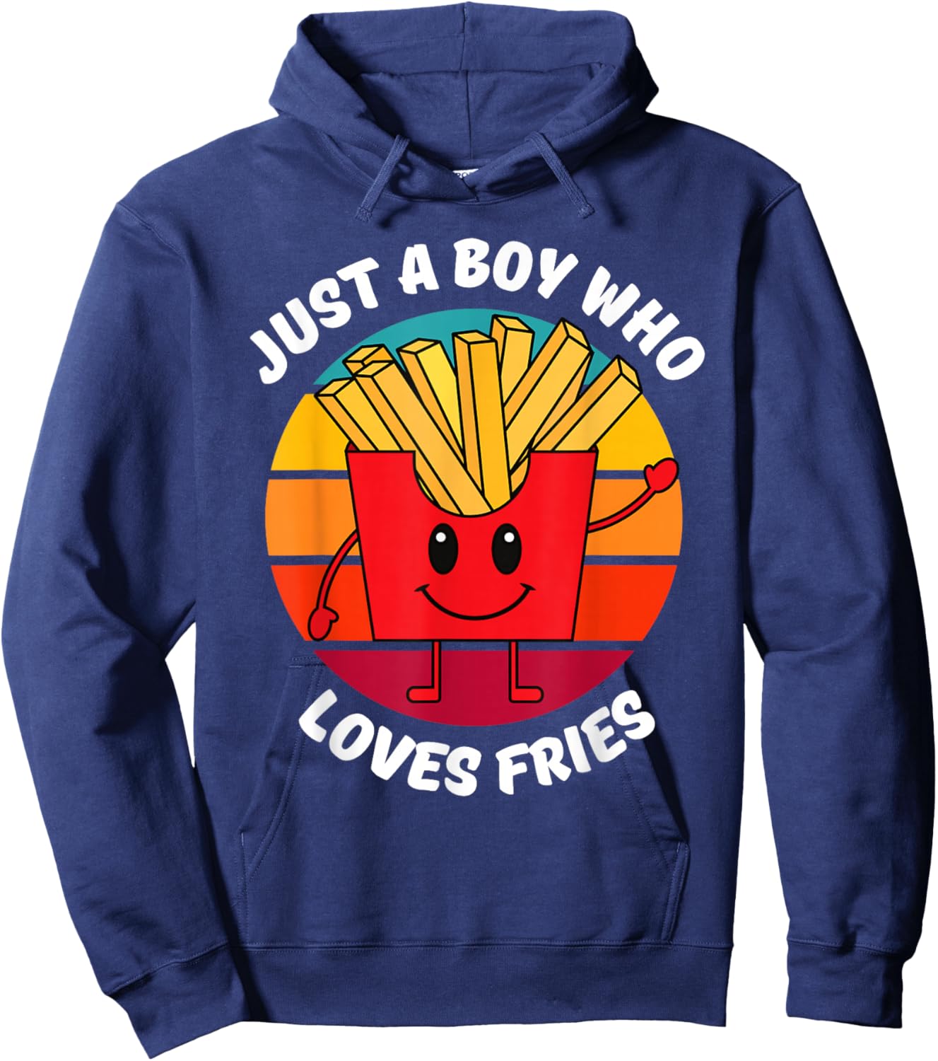 Just A Boy Who Loves French Fries Kids Toddler Baby 5T 4T 3T Hoodie - Hoodie | Navy