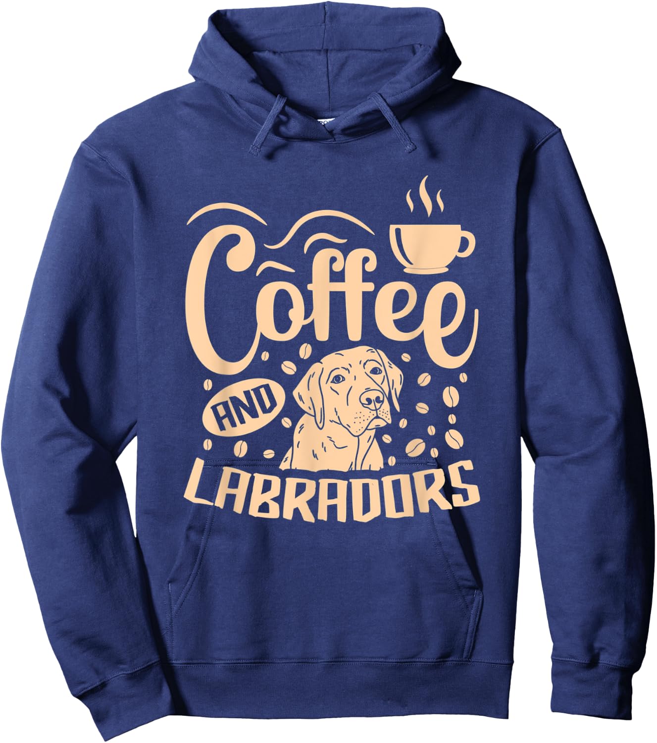 Labrador Dog Apparel Coffee Addict for Lab Owner Lovers Hoodie - Hoodie | Navy