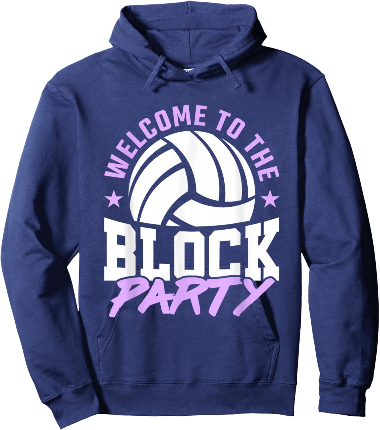 Welcome to the Block Party Cool Volleyball Player Boys Girls Hoodie - Hoodie | Navy