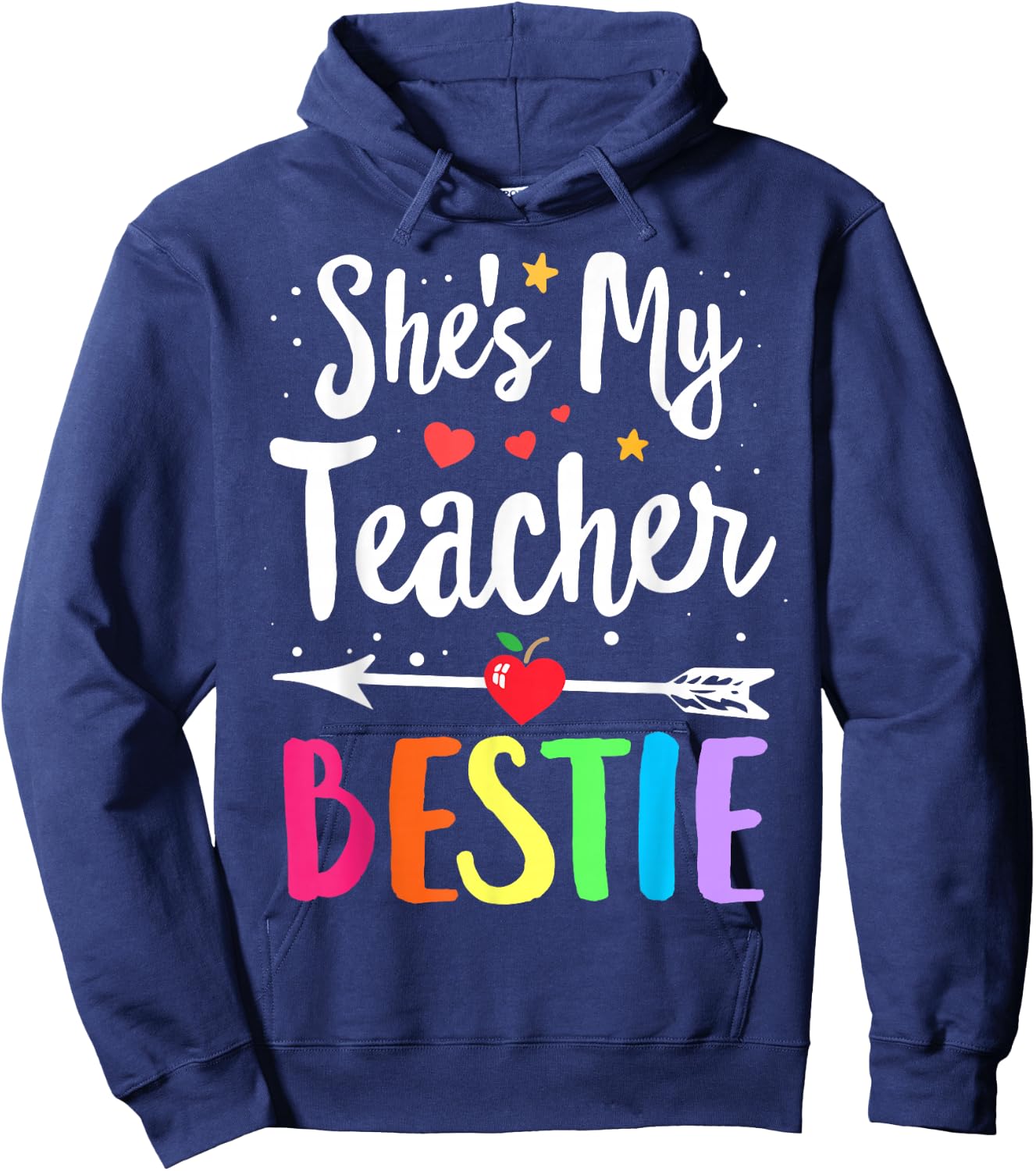 Matching Teachers Best Friend She's My Teacher Bestie Hoodie - Hoodie | Navy