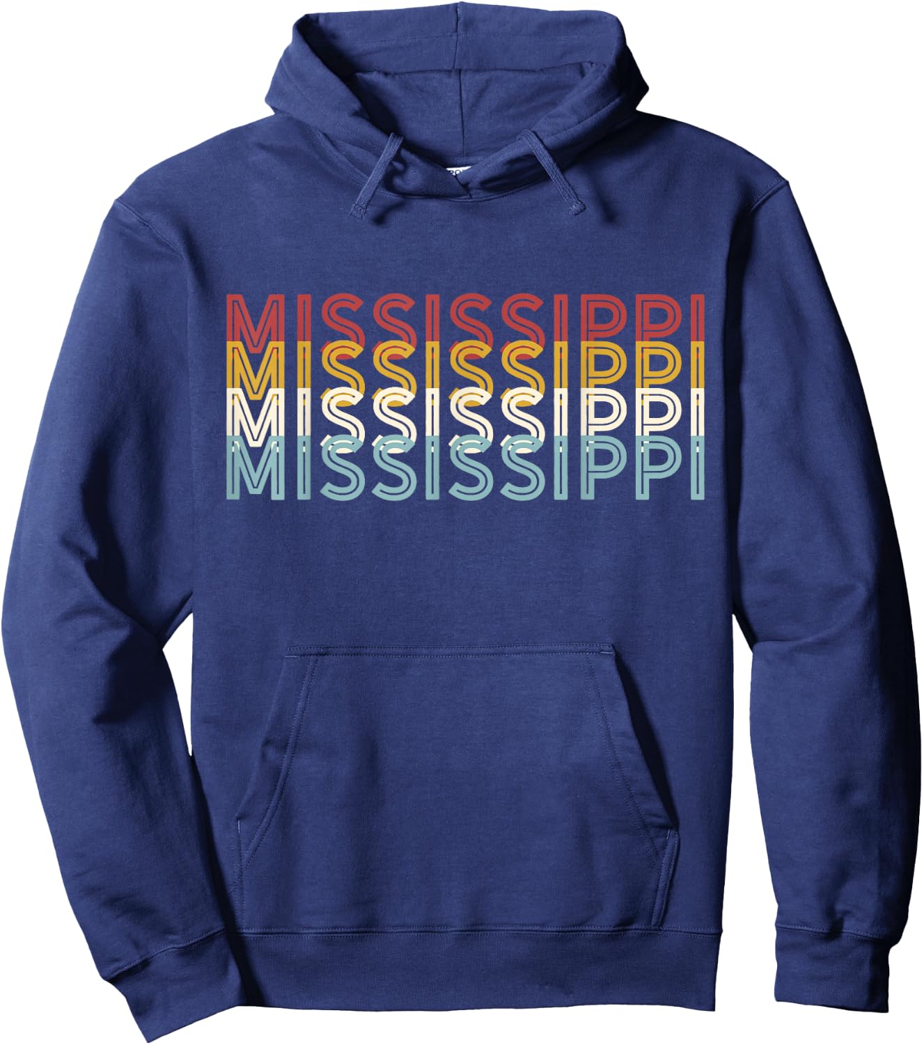 USA 70's State Retro Vintage Mississippi Hoodie - Hoodie | Navy