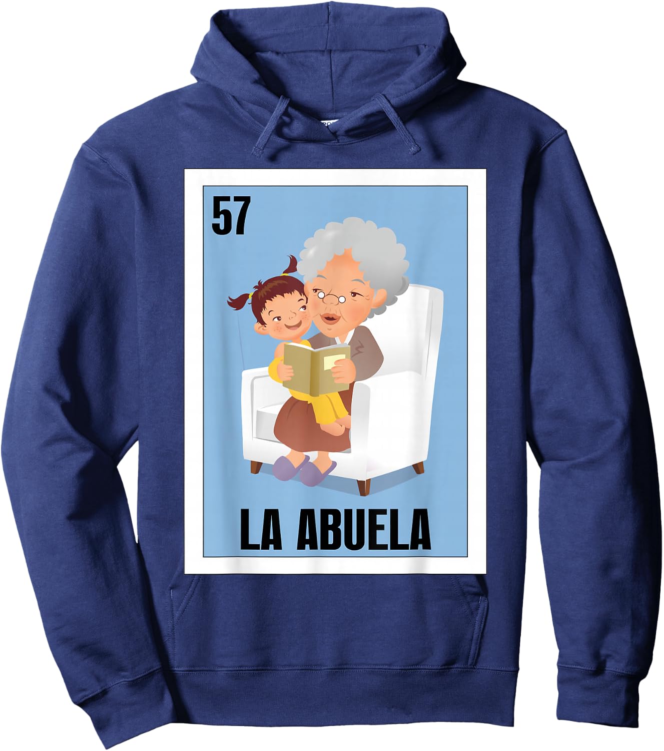 Funny Mexican Grandma Design - La Abuela Hoodie - Hoodie | Navy