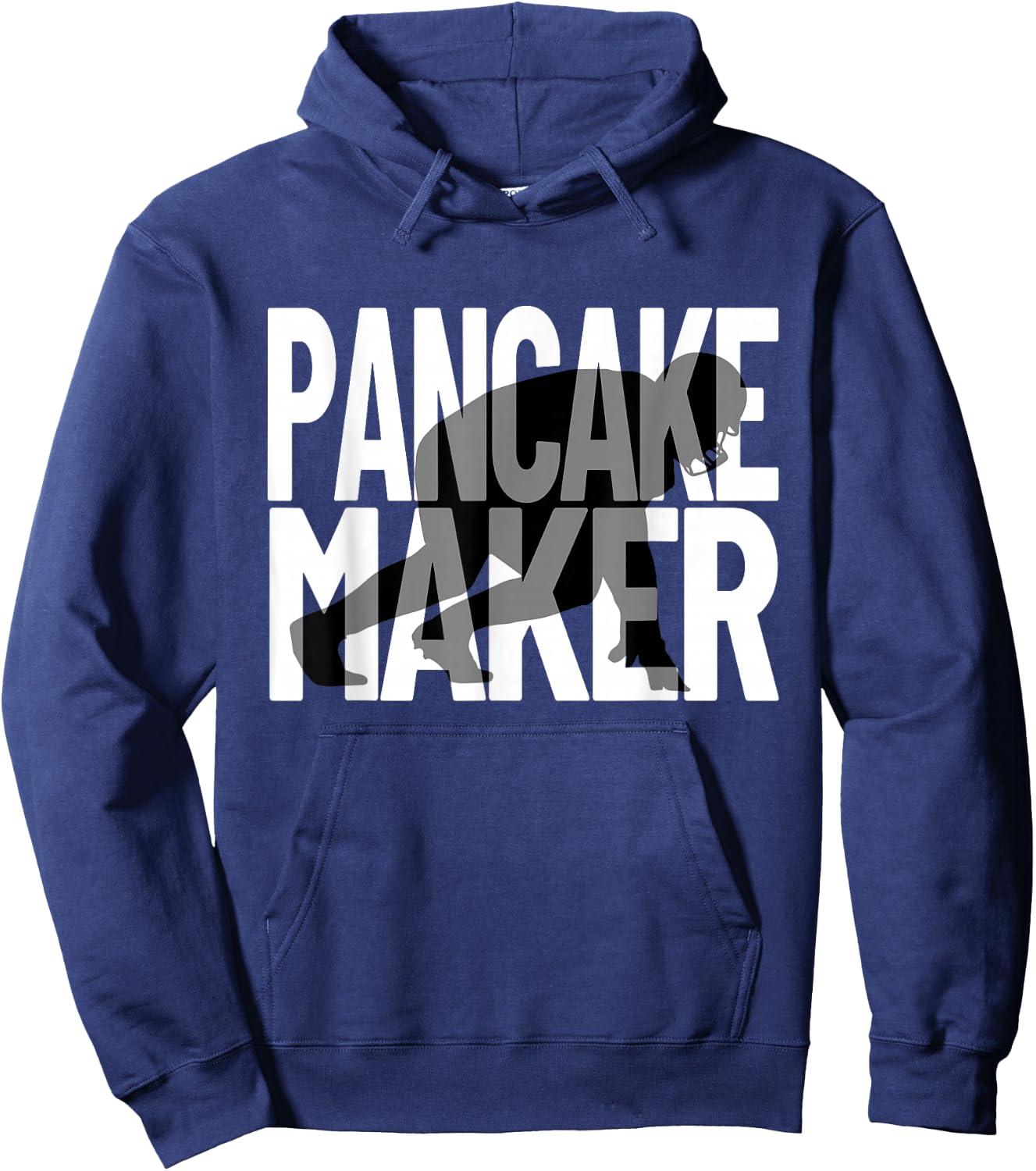 Funny Football Player Meme Lineman Pancake Maker Hoodie - Hoodie | Navy