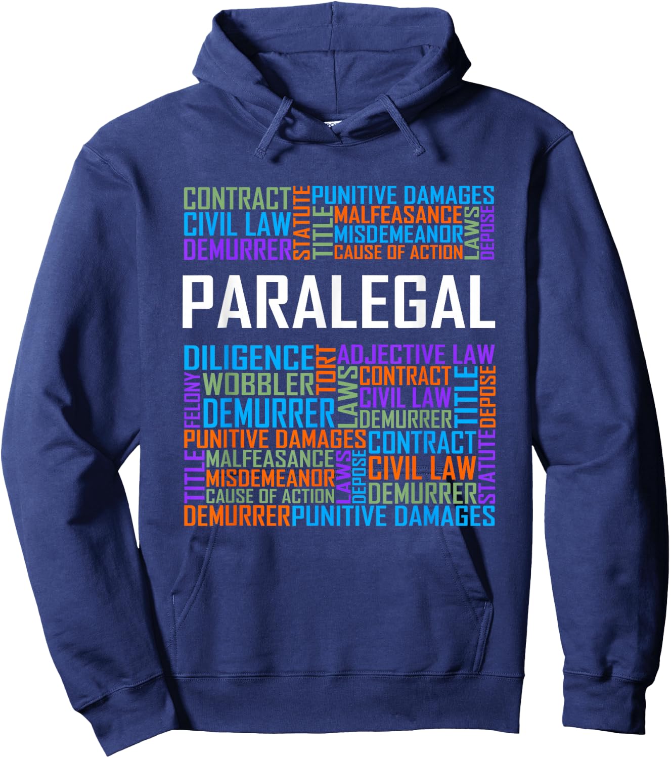 Lawyer's Assistant Words Gifts Lawyer Assistant Hoodie - Hoodie | Navy