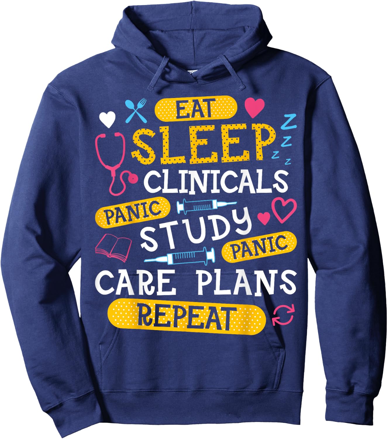 Clinicals Nurse Funny RN Nursing School Women CNA LPN Nurses Hoodie - Hoodie | Navy