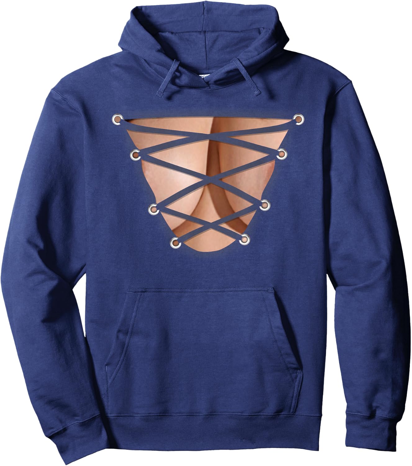 Big Boobs Exposed Shirt - Women's Cute Graphic Top Shirt Gif Hoodie - Hoodie | Navy