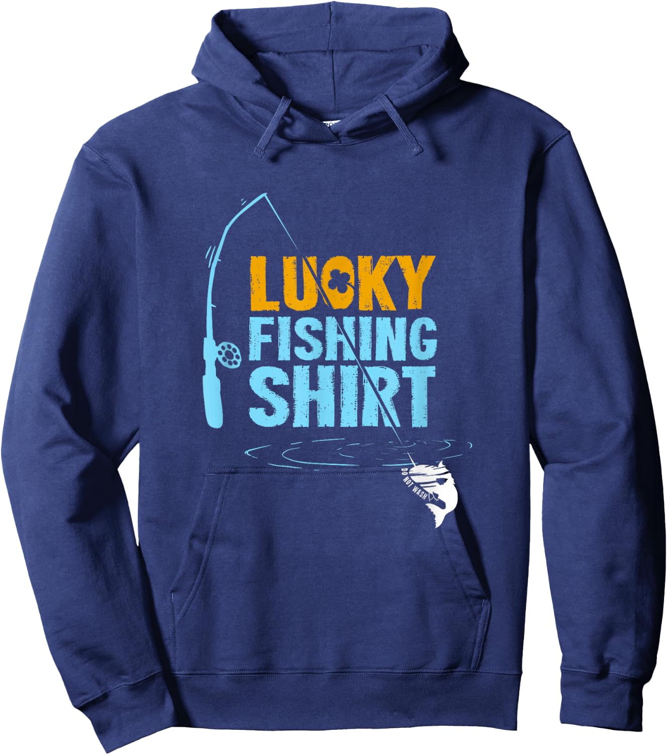 This is My Lucky Fishing Fisherman's Favorite Artwork Hoodie - Hoodie | Navy