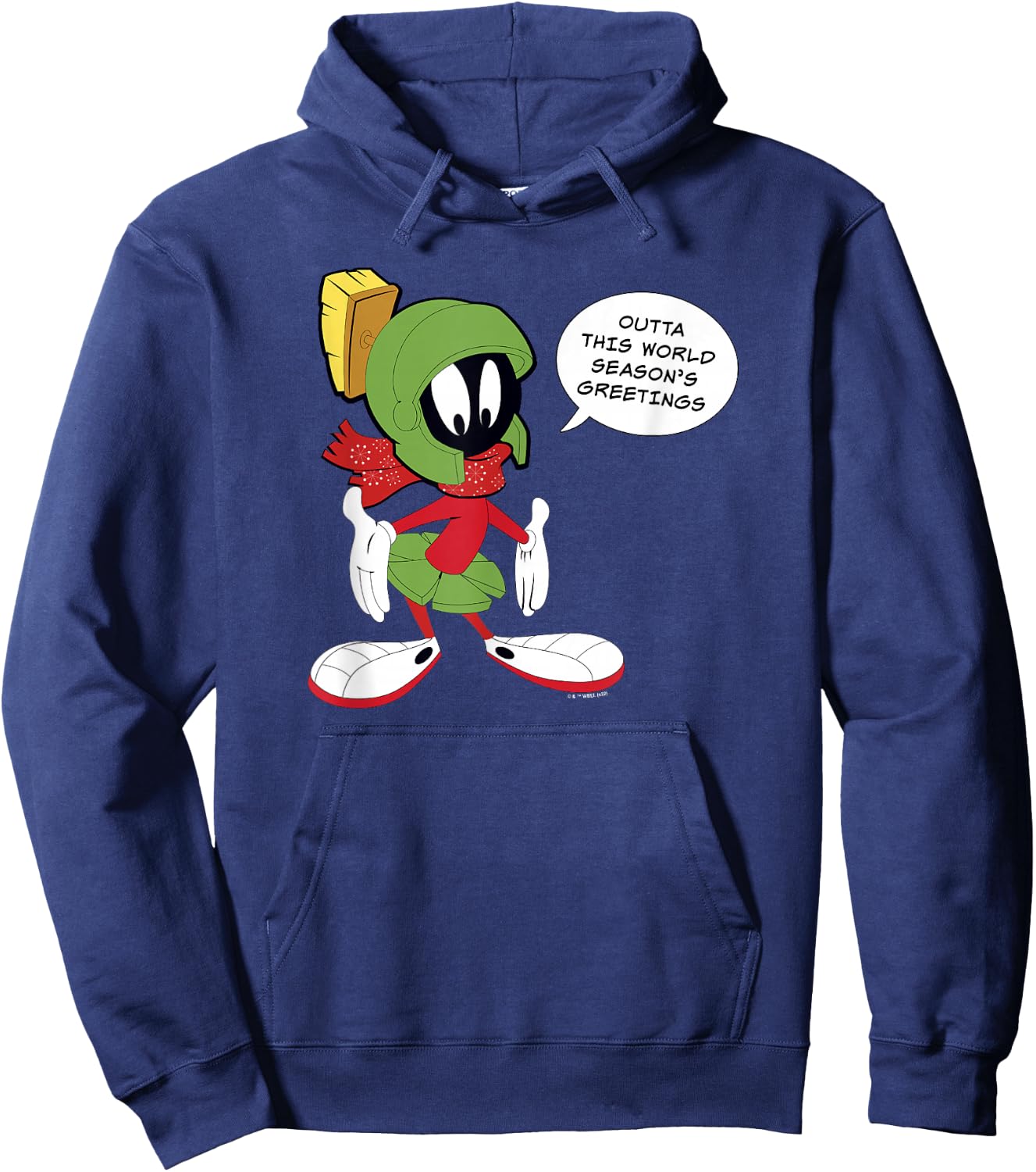 Looney Tunes Marvin Season's Greetings Christmas Hoodie - Hoodie | Navy