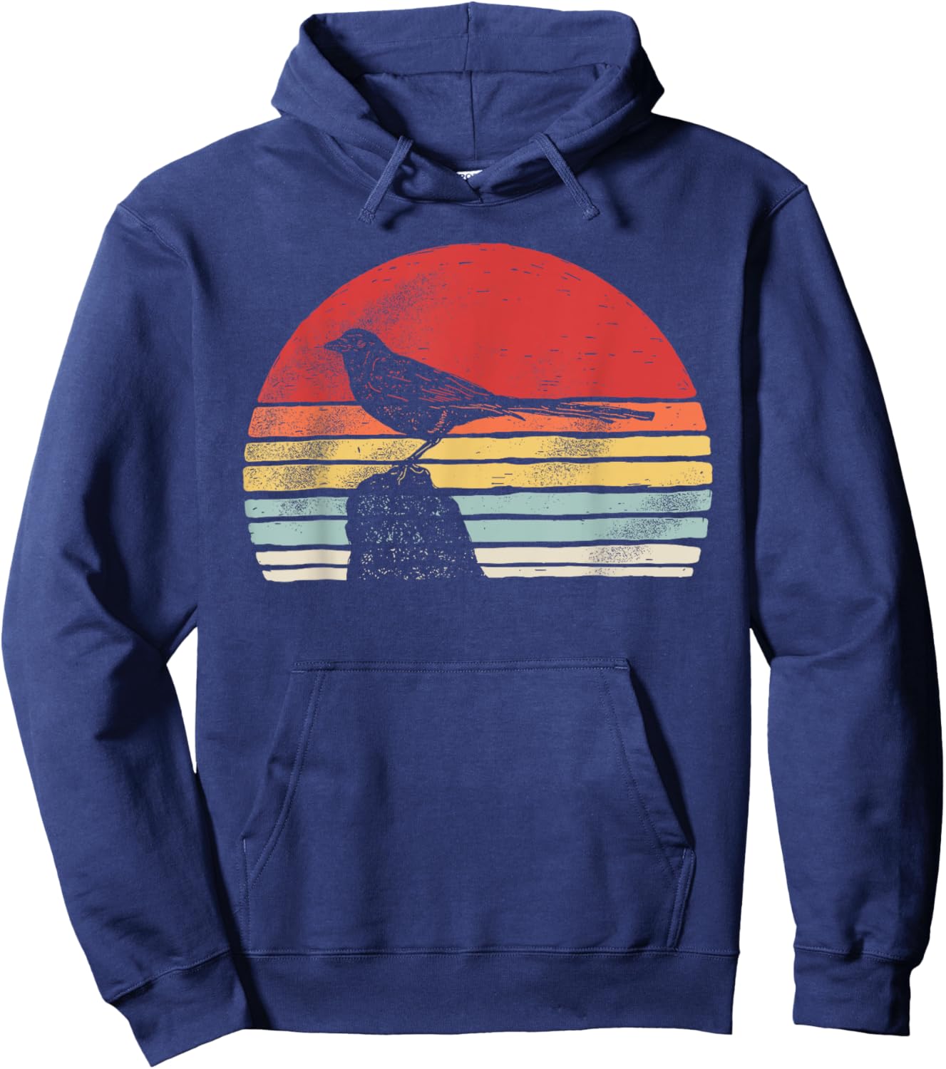 Vintage Retro Magpie Bird Hoodie - Hoodie | Navy