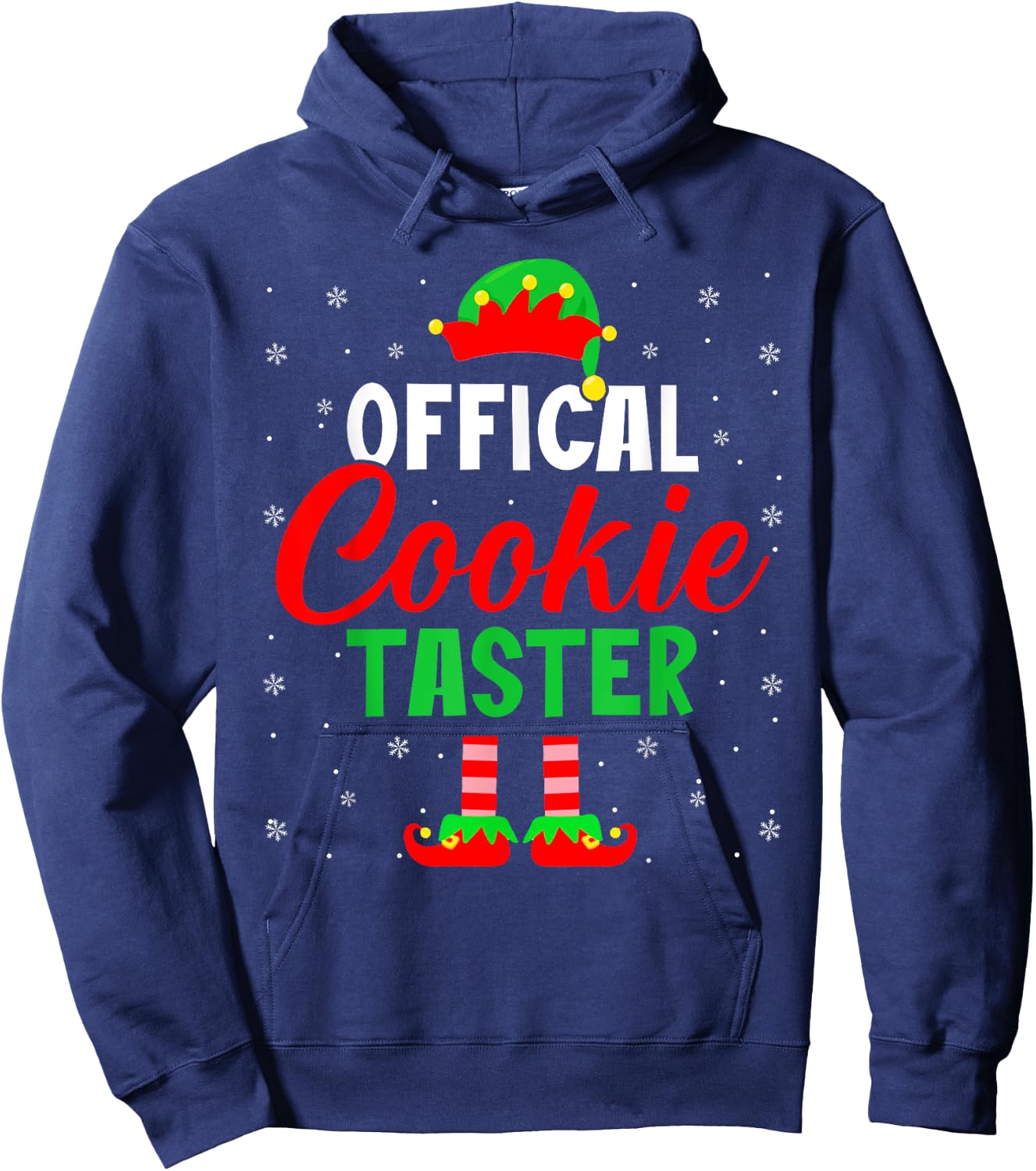 Official Cookie Taster Christmas ELF Matching Family Group Hoodie - Hoodie | Navy