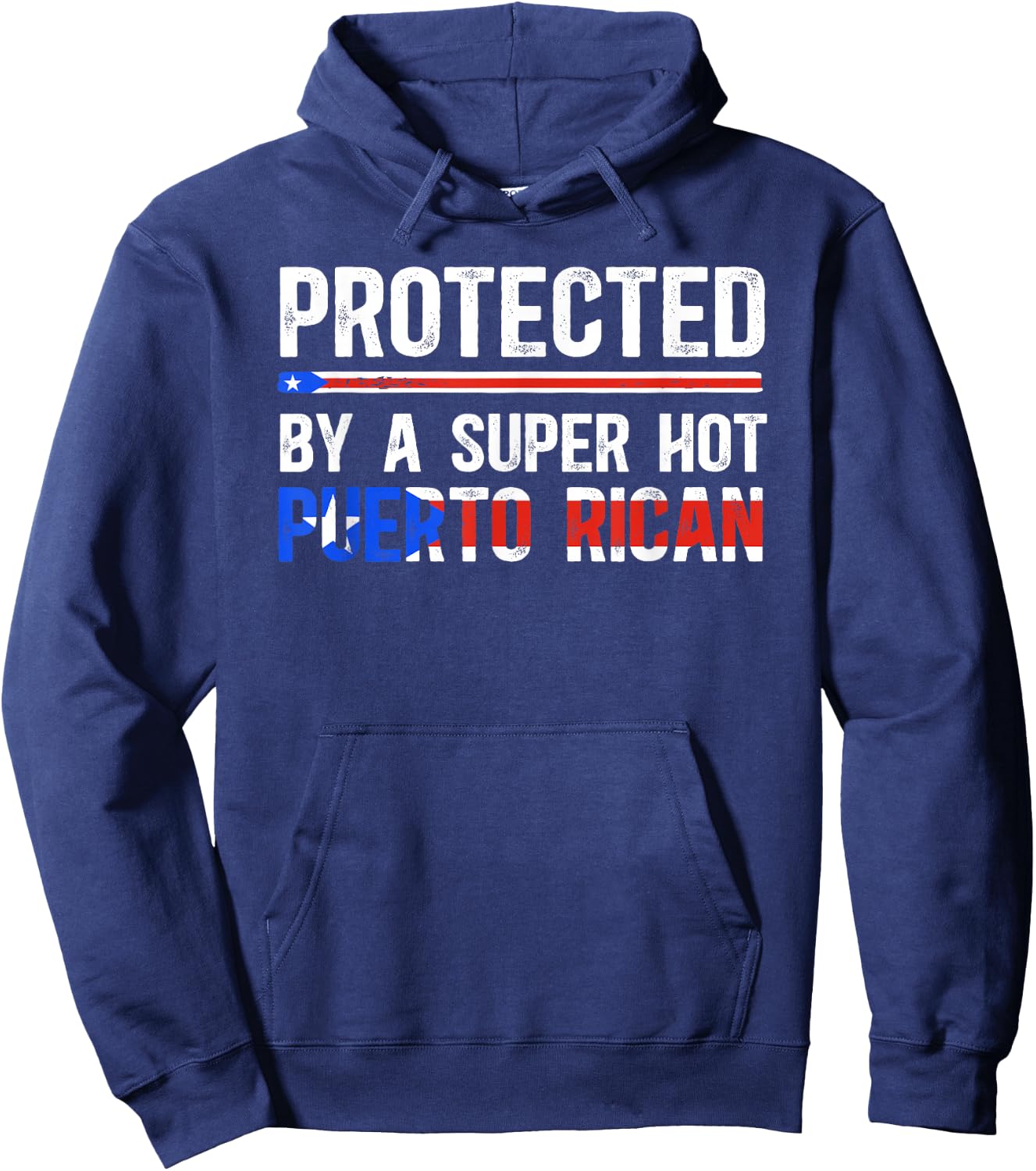 Puerto Rican Husband Wife of A Puerto Rican Husband Hoodie - Hoodie | Navy