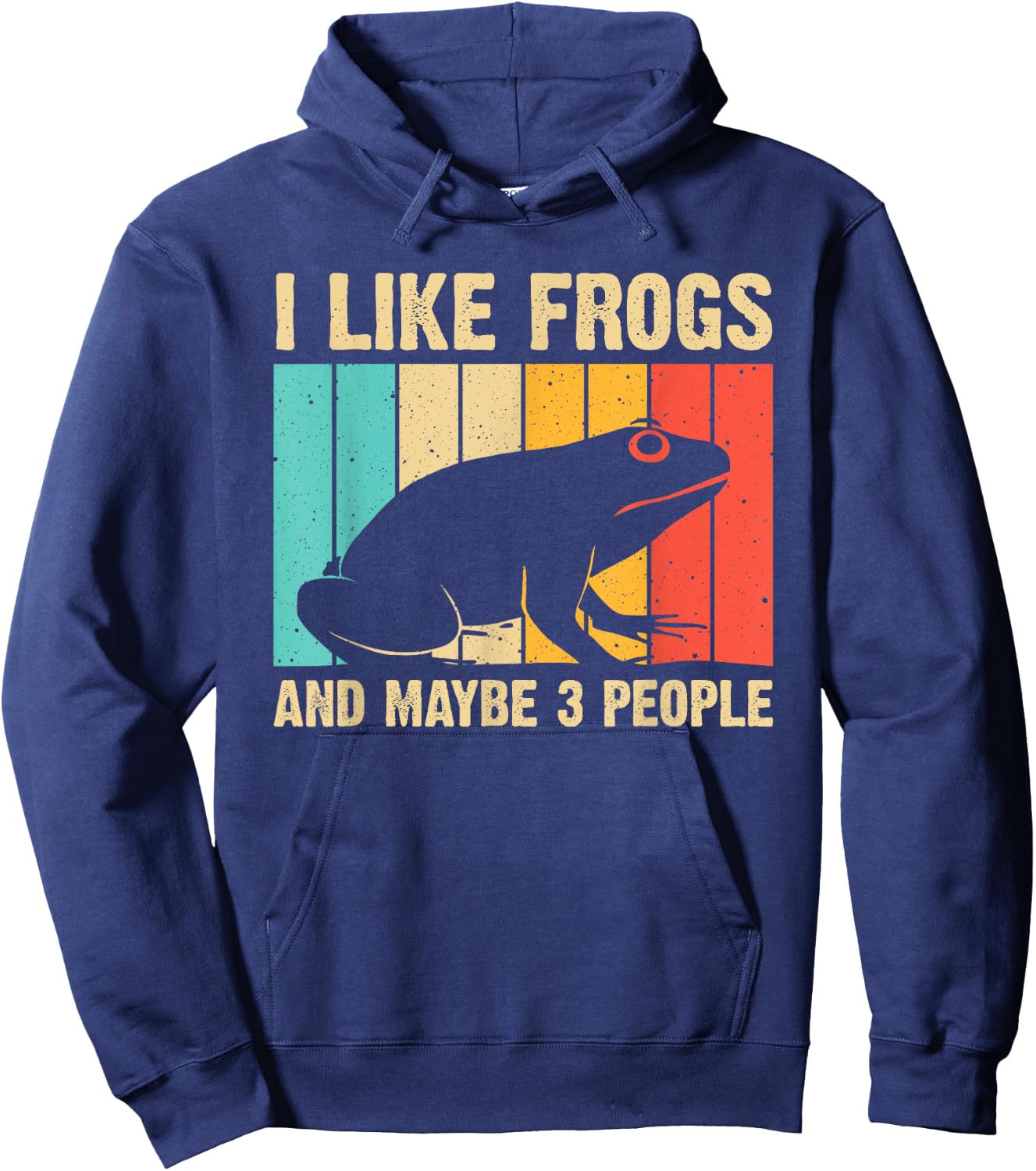 Cute Frog Design For Toad Lover Men Women Amphibian Animals Hoodie - Hoodie | Navy