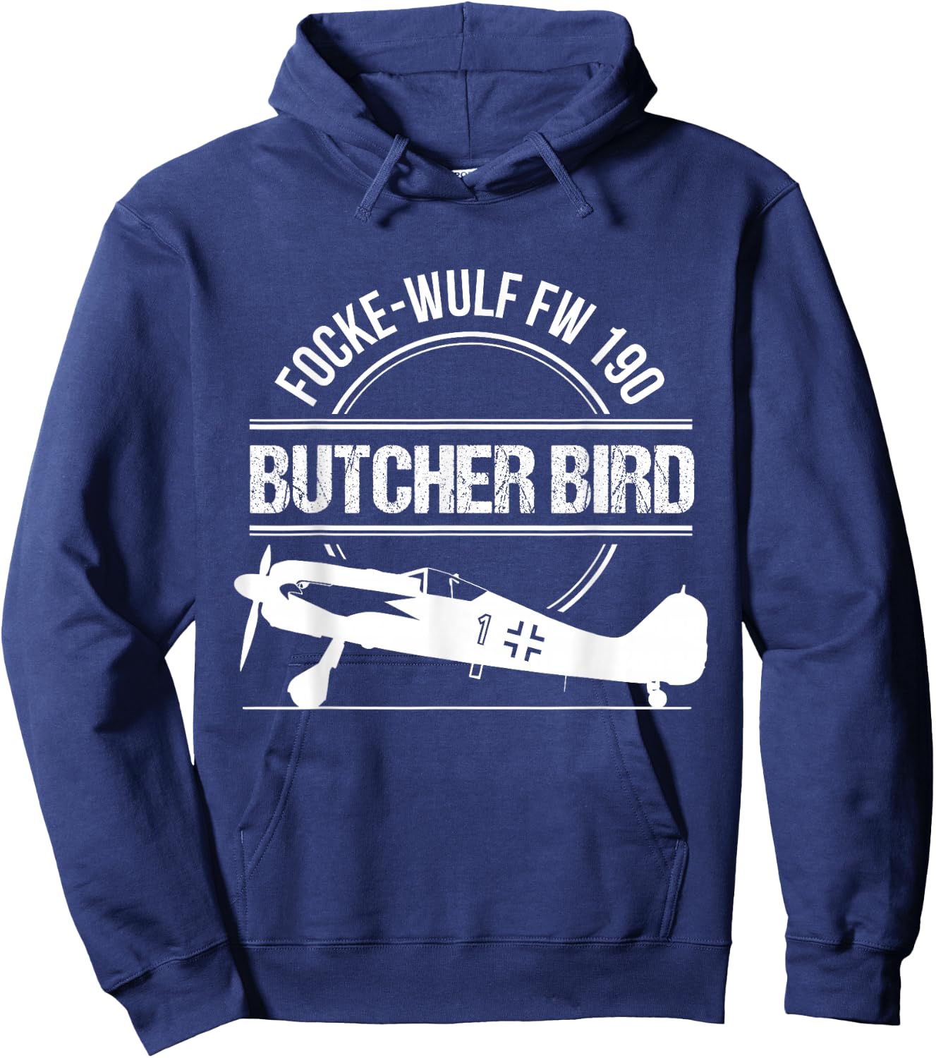 Focke Wulf FW 190 Butcherbird Warbird Fighter Aircraft Shirt Hoodie - Hoodie | Navy