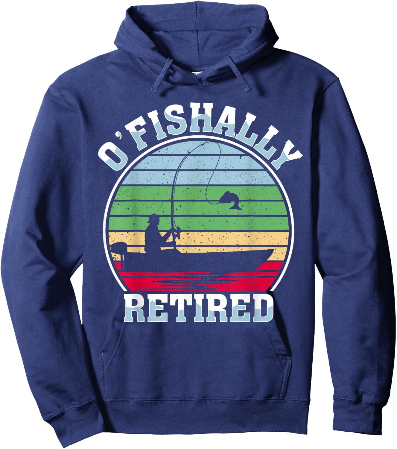 Fisherman Retirement Party Retired Fisher Lure Fishing Hoodie - Hoodie | Navy