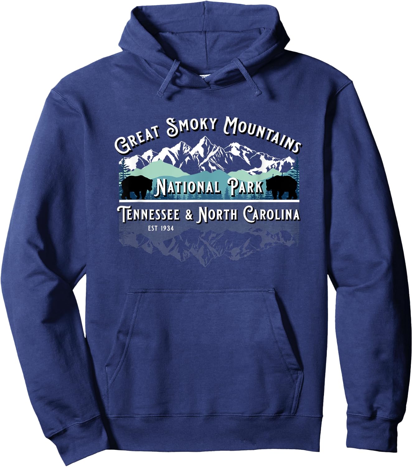 Great Smoky Mountains National Park USA Bear Hiking Souvenir Hoodie - Hoodie | Navy