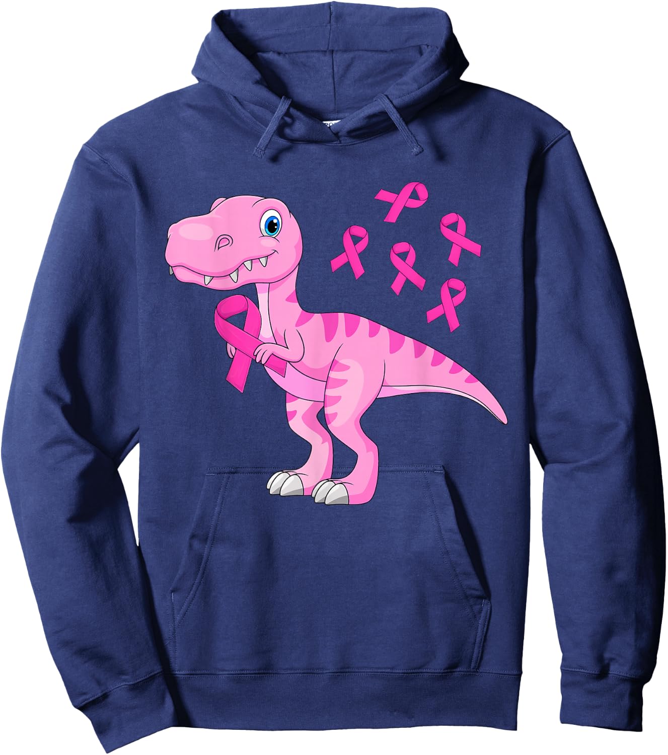 Breast Cancer Awareness Shirt Toddler Boys Pink Ribbon Kids Hoodie - Hoodie | Navy