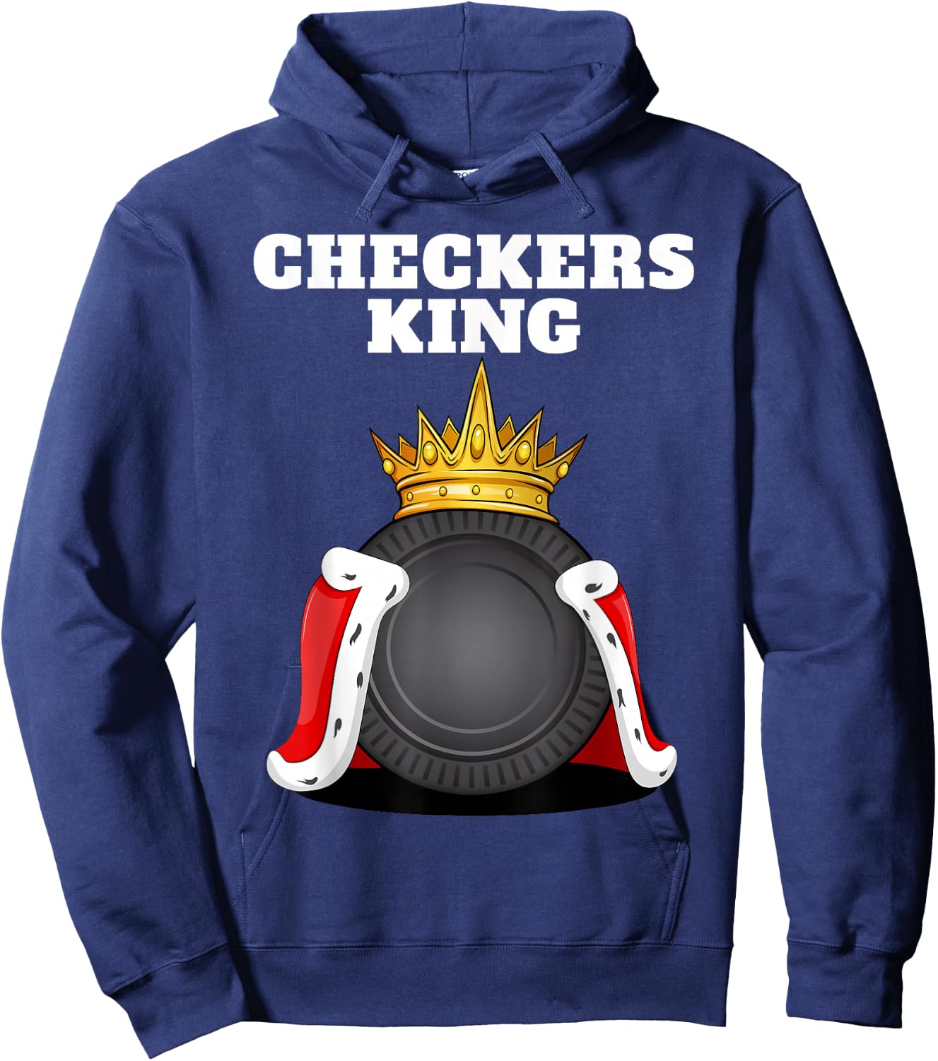 Checkers King | Checkers Board Shirt Boardgame Checkers Hoodie - Hoodie | Navy