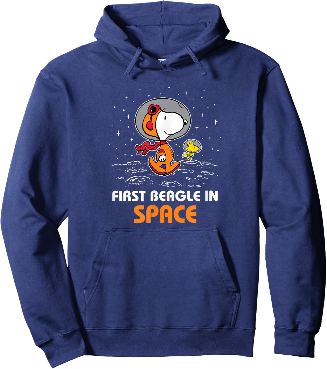 Peanuts - Snoopy and Woodstock First Beagle In Space Hoodie - Hoodie | Navy