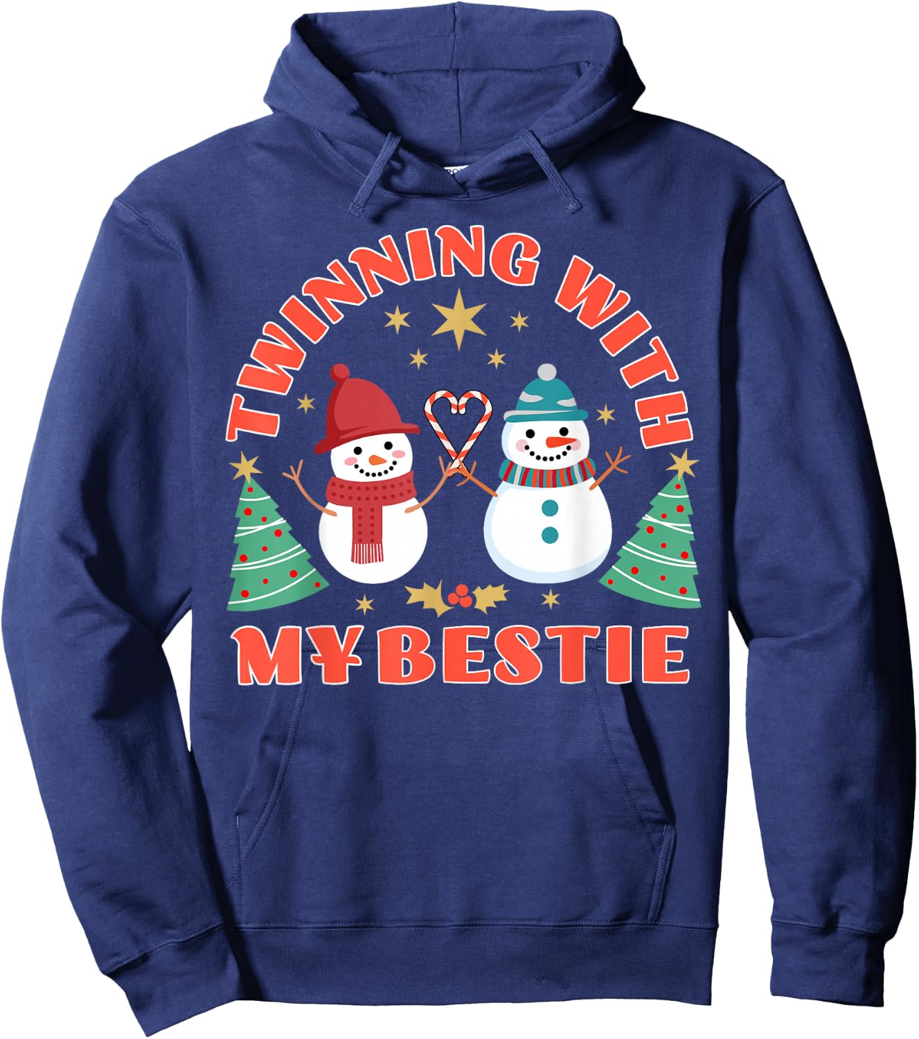 Spirit Week Christmas Twinning With My Bestie Twin Day Girls Hoodie - Hoodie | Navy