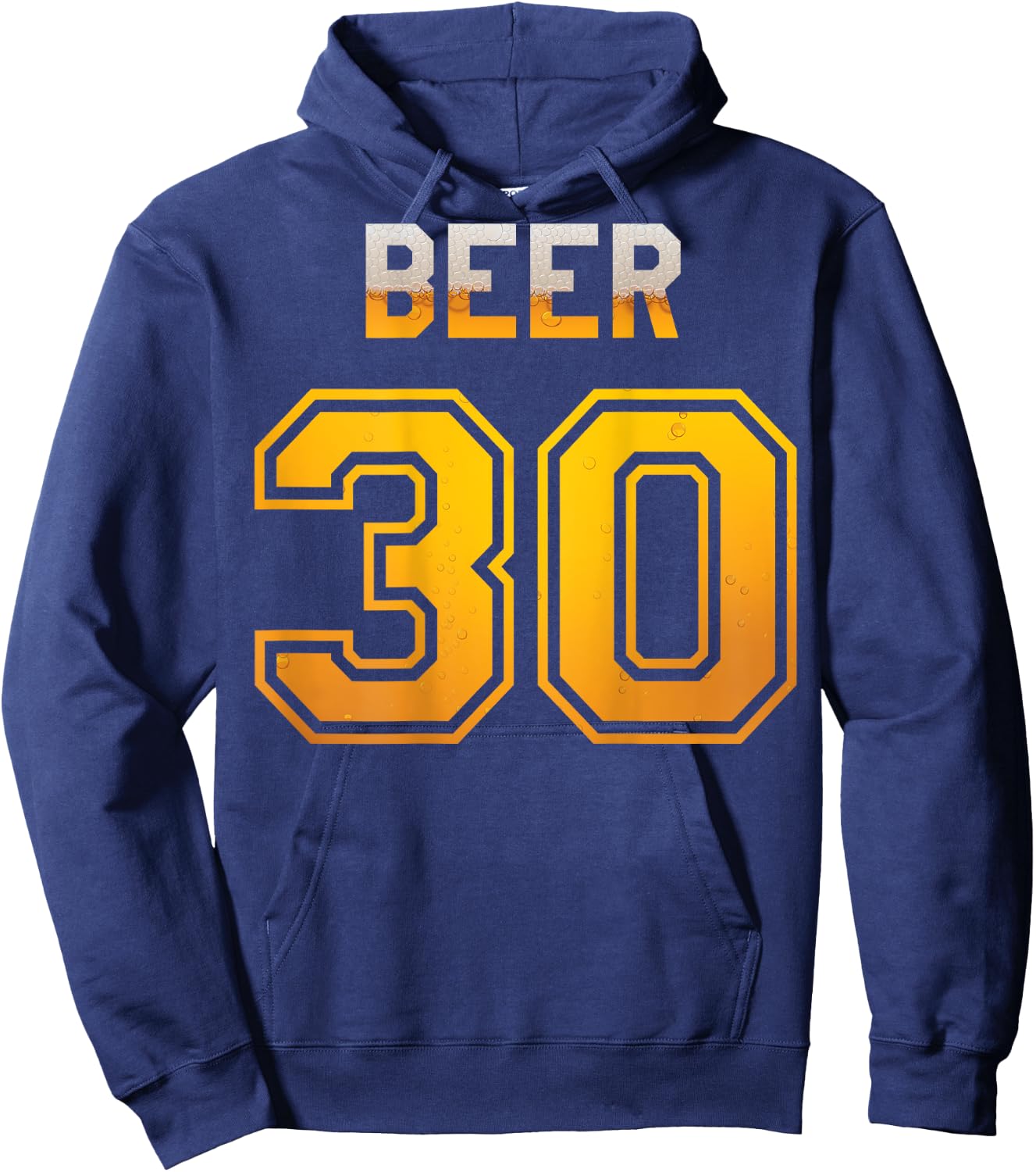 Beer 30 Baseball Style Jersey Uniform Hoodie - Hoodie | Navy