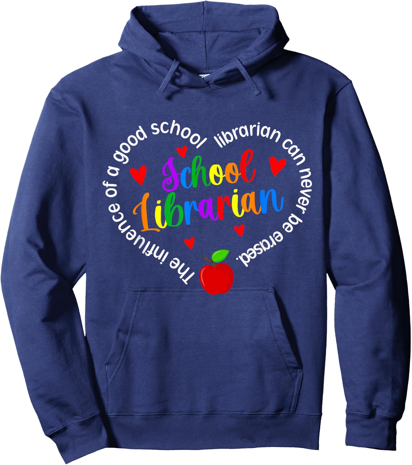 Best School Librarian Appreciation Library Worker Hoodie - Hoodie | Navy