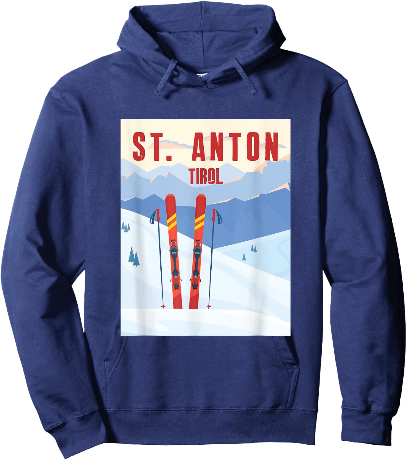 Tyrol Skiing St. Anton Sankt Anton Ski Gift Hoodie - Hoodie | Navy