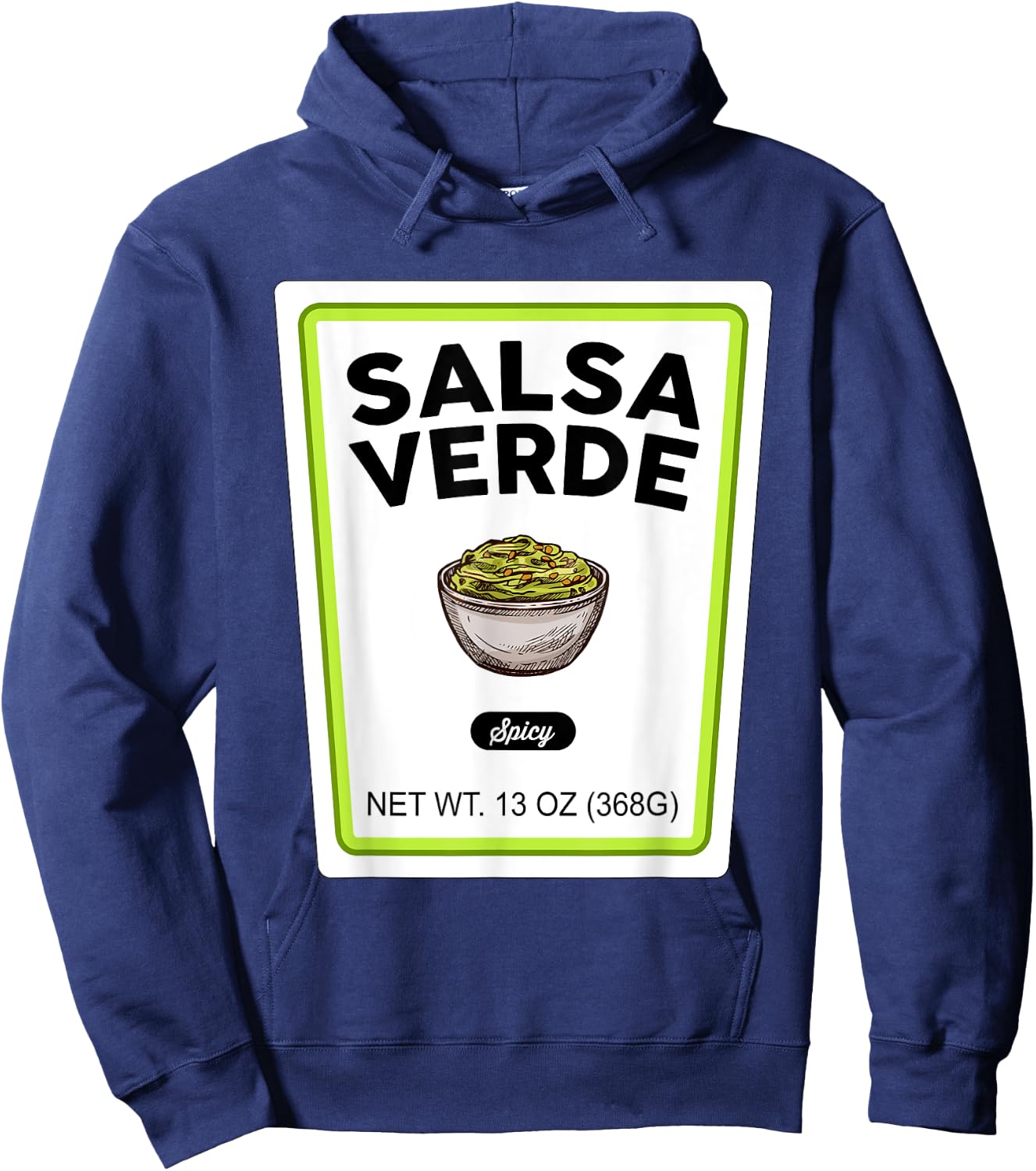 Halloween Matching Costume Salsa Verde Bottle Label Hoodie - Hoodie | Navy