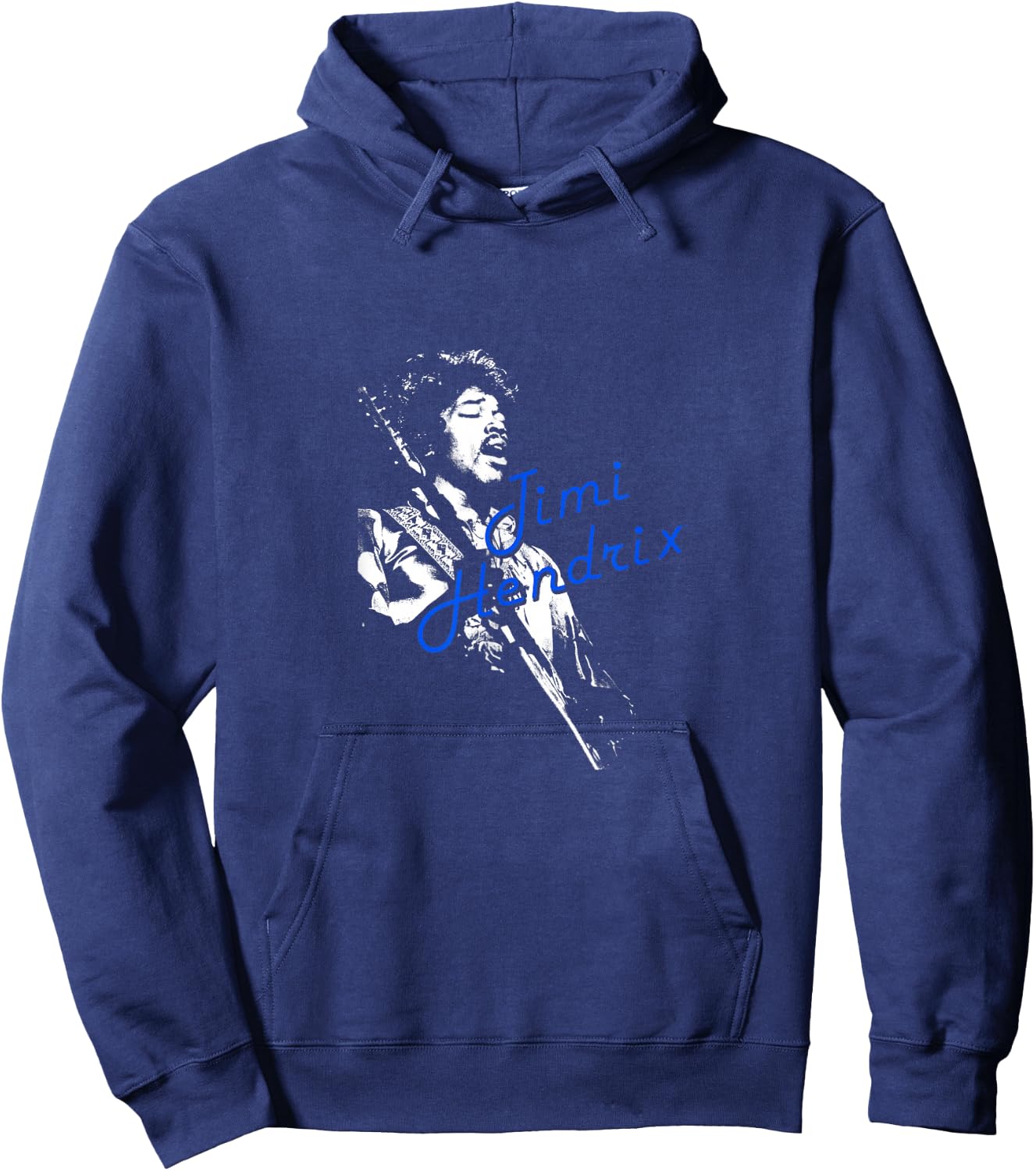 Jimi Hendrix White Silhouette Hoodie - Hoodie | Navy