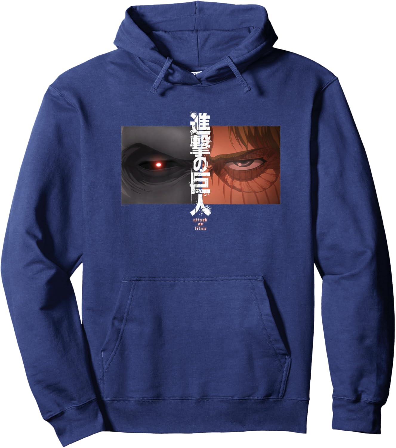Attack on Titan Season 3 Split Eyes AOT Anime Hoodie - Hoodie | Navy