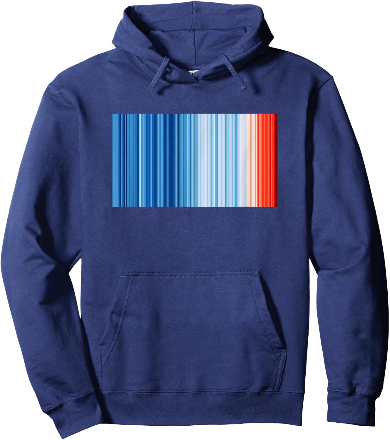 Global Warming Blue Red Stripe Pattern Hoodie - Hoodie | Navy