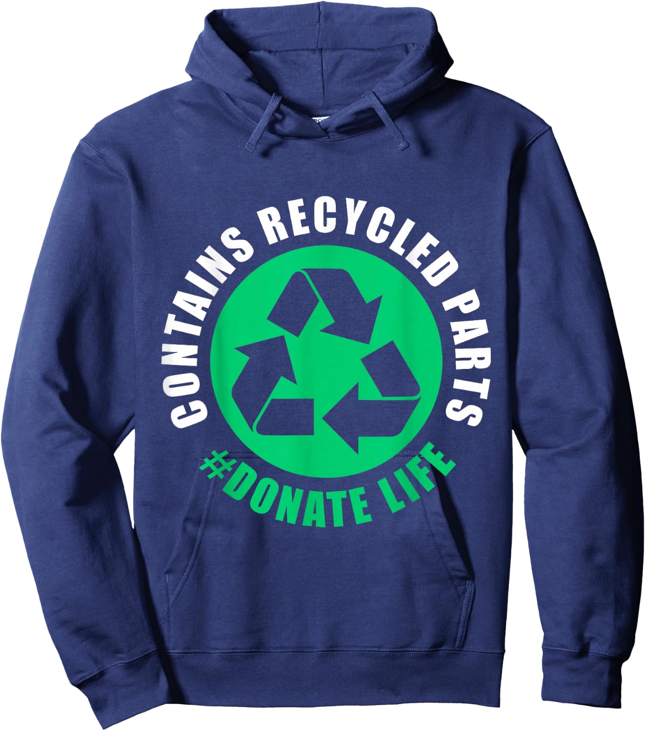 Contains Recycled Part Lung Liver Kidney Transplant Hoodie - Hoodie | Navy