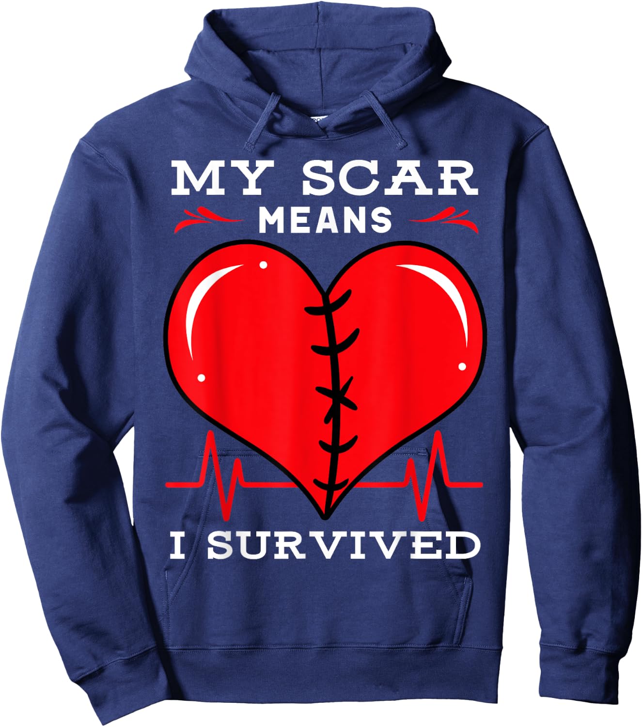 Open Heart Surgery Coronary Bypass Artery Stent Patients TR Hoodie - Hoodie | Navy
