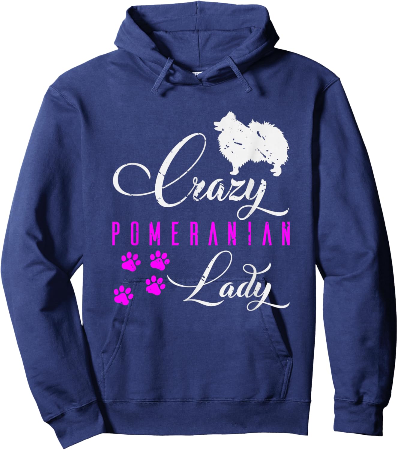 Dog Lady Gift Animal Lovers Funny Pomeranian Hoodie - Hoodie | Navy